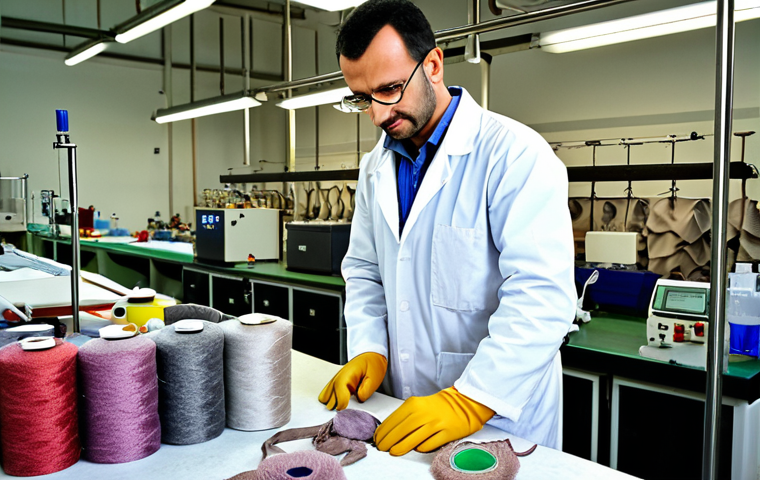 **

*   **Prompt:** "A textile engineer in a lab in Istanbul, Turkey, working on sustainable textile recycling. Show recycled fabric samples and lab equipment. Emphasize eco-friendly practices and innovation."